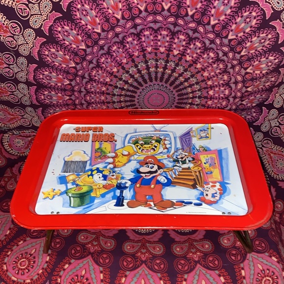 Classic and rare 1989 Super Mario Bros. Foldable TV tray. 17 x 12 - Picture 14 of 16